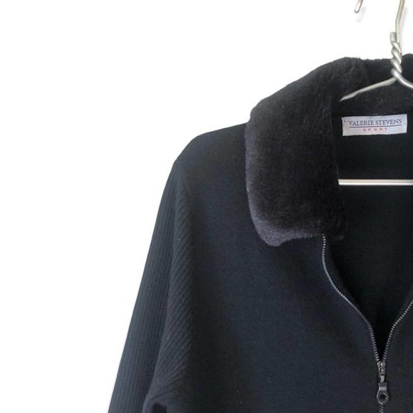 Vintage Fur Collar Merino Wool Zip Jacket - Picture 2 of 4